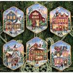 Christmas Village Ornaments - Cross Stitch 