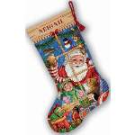 Santas Toys Stocking - Cross Stitch Pattern