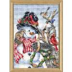 Snowman and Reindeer - Cross Stitch Pattern