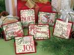 Christmas Sayings Ornaments - Cross Stitch 