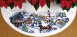 Sleigh Ride Tree Skirt - Cross Stitch Pattern