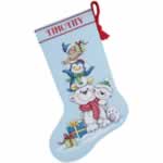 Stack of Critters Stocking - Cross Stitch Pattern