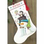 Jolly Trio Stocking - Cross Stitch Pattern