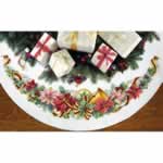 Holiday Harmony Tree Skirt - Cross Stitch Pattern