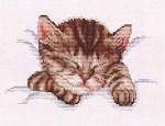 Sleeping Kitty - Cross Stitch Pattern