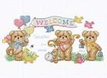 Beary Baby Announcement - Cross Stitch Pattern