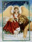 Angel Lion and Lamb - Cross Stitch Pattern