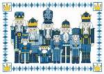 Nutcrackers in Blue - Cross Stitch Pattern
