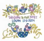 Silly Birds Birth Record - Cross Stitch Pattern