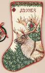 Dasher Stocking - Cross Stitch Pattern