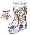 Silent Night Stocking - Cross Stitch Pattern