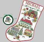 Our Town Stocking - Cross Stitch 