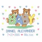 Teddy Baby Sampler - Cross Stitch Pattern