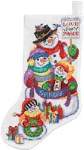 Snow Folks Stocking - Cross Stitch Pattern