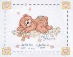 Sweet Dreams Birth Announcement - Cross Stitch