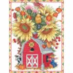 Barn Birdhouse Bouquet - Cross Stitch Pattern