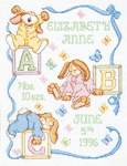 Sleepy Bunnies Birth Sampler - Cross Stitch Pattern