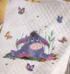 Eeyore and Butterlies Baby Quilt - Cross Stitch Pattern