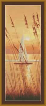 At Last Sailboat - Cross Stitch Pattern