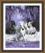 Horses in the Night - Cross Stitch Pattern