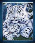 White Tigress and Cub - Cross Stitch Pattern