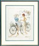 Girls with Bicycles - Cross Stitch