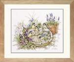 Bird Bath - Cross Stitch Pattern