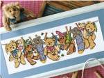 Teddies on the Line - Cross Stitch Pattern