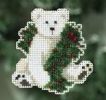 Holiday Polar Bear - Cross Stitch 