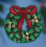 Jingle Bell Wreath - Cross Stitch Bead Kits