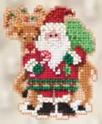 Santa and Rudolph - Cross Stitch Bead Kits