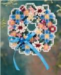 Spring Wreath Pin - Cross Stitch Bead Kits