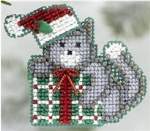 Kittys gift Pin - Cross Stitch Bead Kits
