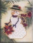 Poinsettia Snow Charmer - Cross Stitch Bead Kits