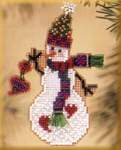 Folk Heart Snow Charmer - Cross Stitch Bead Kits