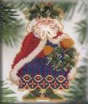 Holly and Ivy Santa - Cross Stitch 