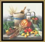 Harvest Still Life - Cross Stitch Pattern