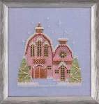 Little Snowy Pink Cottage - Cross Stitch Pattern