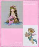 Little Mermaid and Blessing Angel - Cross Stitch Pattern