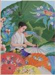 Thai Parasol Painting - Cross Stitch Pattern