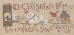 Snappers Christmas Branch - Cross Stitch Pattern