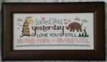 Loved You Yesterday - Cross Stitch Pattern