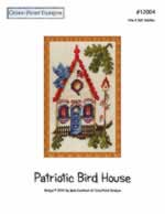 Patriotic Bird House - Cross Stitch Pattern