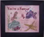 You're A Keeper Girl - Cross Stitch 