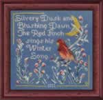 Red Finchs Winter Song - Cross Stitch Pattern