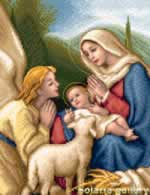 Madonna and Child with Angel - Cross Stitch