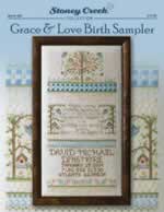Grace and Love Birth Sampler - Cross Stitch Pattern