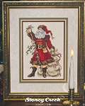 Victorian Holly Santa - Cross Stitch 