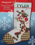 Happy Friends Holiday Stocking - Cross Stitch Pattern