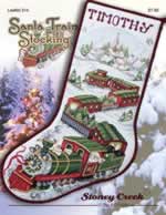 Santa Train Stocking - Cross Stitch Pattern